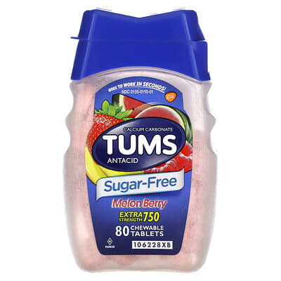 Антацид Tums, Melon Berry, 750 mg, 80 жевательных таблеток