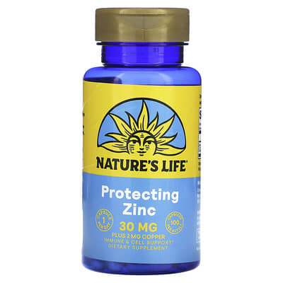 Цинк Nature's Life Protecting Zinc, 100 капсул