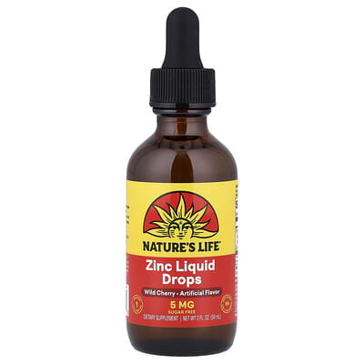 Жидкие капли цинка Wild Cherry, 2 fl oz (59 ml)