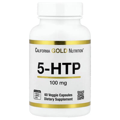 California Gold Nutrition 5-HTP, 100 mg, 60 вегетарианских капсул