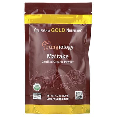 Сертифицированный органический порошок майтаке Fungiology®, 4.2 oz (120 g)