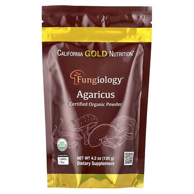 California Gold Nutrition Fungiology® органический порошок Agaricus, 4.2 oz (120 g)
