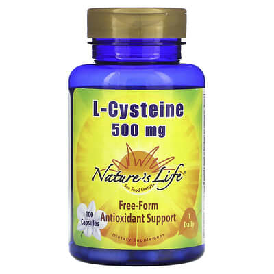 L-Cysteine, 500 mg, 100 капсул