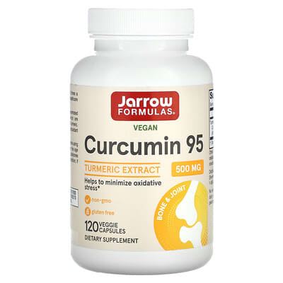 Jarrow Formulas Curcumin 95, экстракт куркумы, 500 mg, 120 вегетарианских капсул