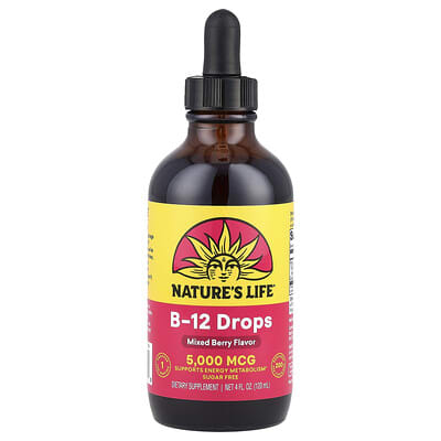 Капли B-12 Mixed Berry 5,000 mcg 4 fl oz (120 ml)