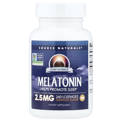 Melatonin, апельсин, 240 пастилок