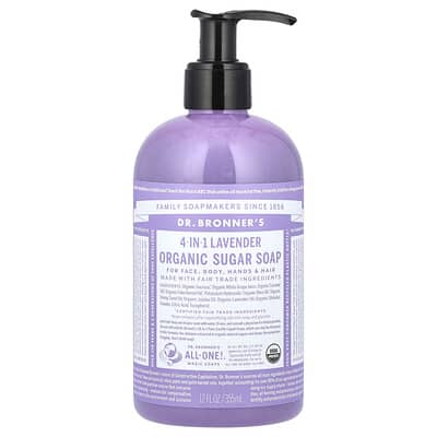 Органическое мыло 4-в-1 для лица, тела, рук и волос Лаванда 12 fl oz (355 ml)