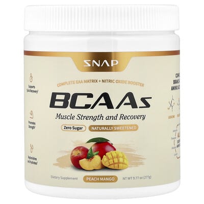 BCAAs, персик-манго, 9.77 oz (277 g)