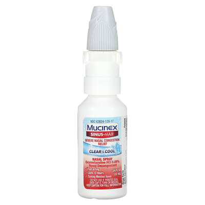 Sinus-Max, Severe Nasal Congestion Relief, Clear & Cool, 0.75 fl oz (22 ml)