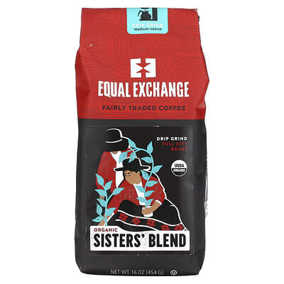 Organic Sisters' Blend, Drip Grind, Full City Roast, 16 oz (454 g)
