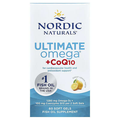 Ultimate Omega® + CoQ10, Lemon, 60 Soft Gels