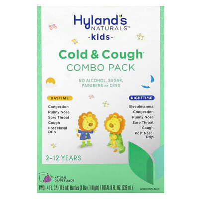 Детский комплекс Hyland's Naturals Cold & Cough Combo Pack 2 x 118 ml
