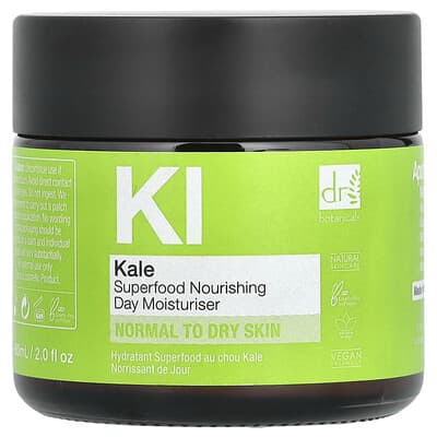 Питательный дневной увлажняющий крем с кале Dr. Botanicals, для нормальной и сухой кожи, 2 fl oz (60 ml)