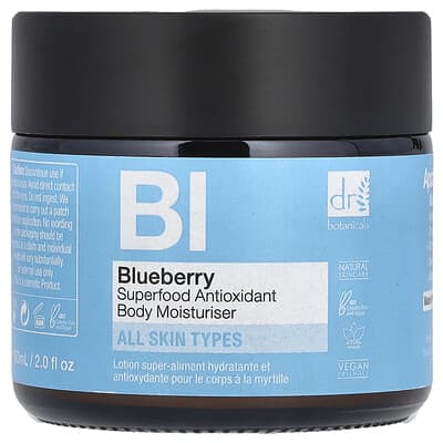 Увлажняющий лосьон для тела Blueberry Superfood Antioxidant, для всех типов кожи, 2 fl oz (60 ml)