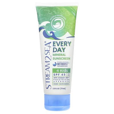 Every Day Mineral Sunscreen, SPF 45, 4 Kids, 2.5 fl oz (75 ml)