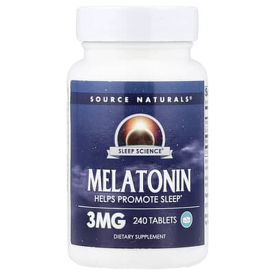 Sleep Science®, мелатонин, 3 mg, 240 таблеток