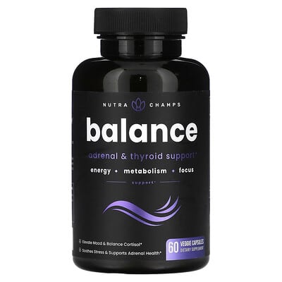 NutraChamps Balance, 60 веганских капсул