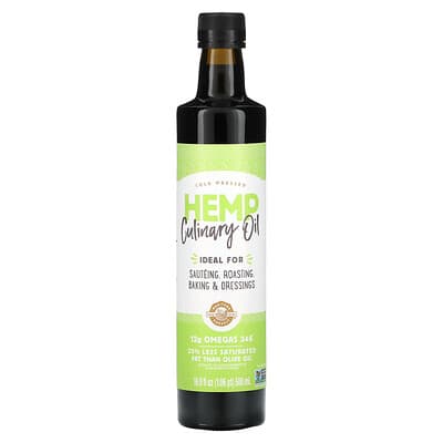 Пищевое масло конопли Hemp Culinary Oil, Cold Pressed, 16.9 fl oz (500 ml)