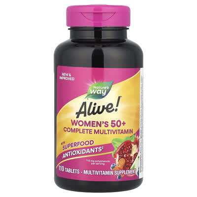 Мультивитамины Alive!® Women's 50+ Complete, 110 таблеток