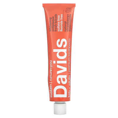 Kids, Adults Whitening + Antiplaque Toothpaste, Natural Strawberry, Watermelon, 5.25 oz (149 g)