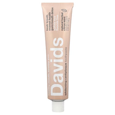 Зубная паста Davids Whitening + Antiplaque, мятная, 5.25 oz (149 g)