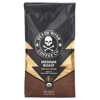 Whole Bean, Medium Roast, 16 oz  (454 g)