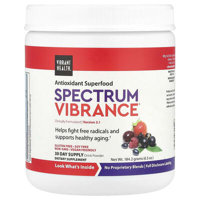 Суперфуд Spectrum Vibrance®, Antioxidant, Version 3.1, Mixed Berry, 6.5 oz (184.2 g)