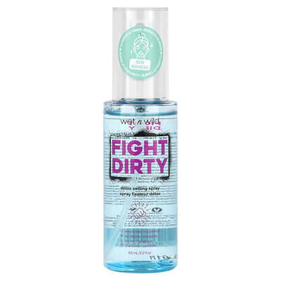 wet n wild Fight Dirty, спрей-фиксатор для лица, детокс, 2.2 fl oz (65 ml)