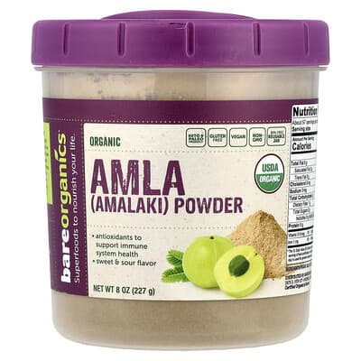 Органический порошок Amla, 8 oz (227 g)