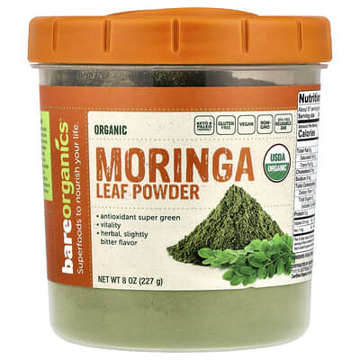 Органический порошок листьев моринги, 8 oz (227 g)