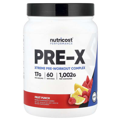 Performance, PRE-X, Xtreme Pre-Workout Complex, Fruit Punch, 2.2 lb (1,002 g)
