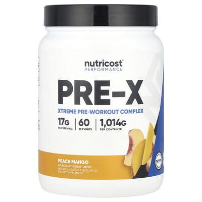 Performance, PRE-X, Xtreme Pre-Workout Complex, Peach Mango, 2.3 lb (1,014 g)
