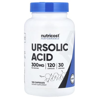 Nutricost Performance Ursolic Acid, 120 капсул (75 mg per Capsule)