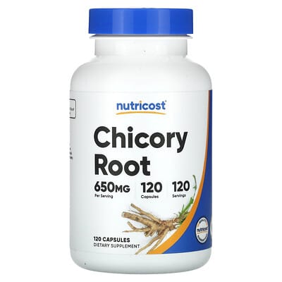 Nutricost корень цикория, 650 mg, 120 капсул
