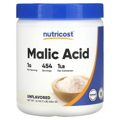 Malic Acid, без вкуса, 16 oz (454 g)