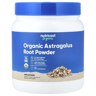 Органический порошок корня Астрагалуса, без вкуса, 16.2 oz (454 g)