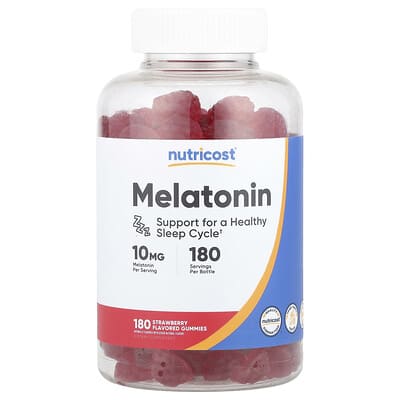 Мелатонин Nutricost Strawberry 10 mg 180 Gummies