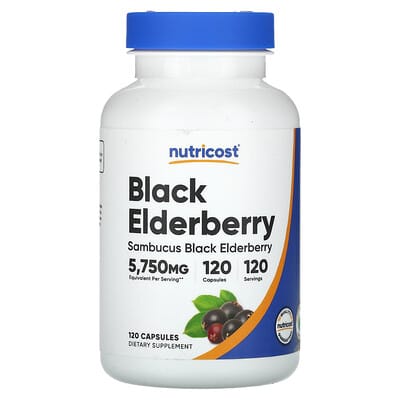 Black Elderberry, 120 Capsules (575 mg per Capsule)