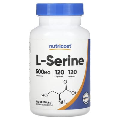 L-Serine, 500 mg, 120 капсул