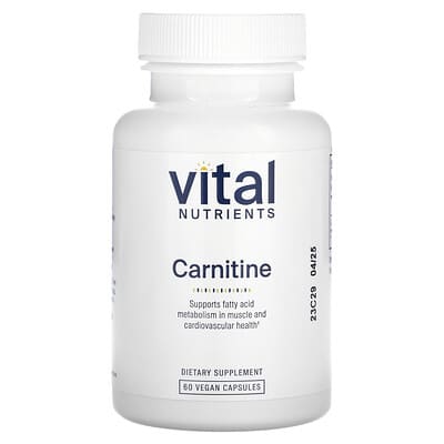 L-Carnitine, 60 веганских капсул (500 mg на капсулу)