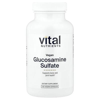 Веганский глюкозамин сульфат Vital Nutrients, 120 капсул (750 мг на капсулу)