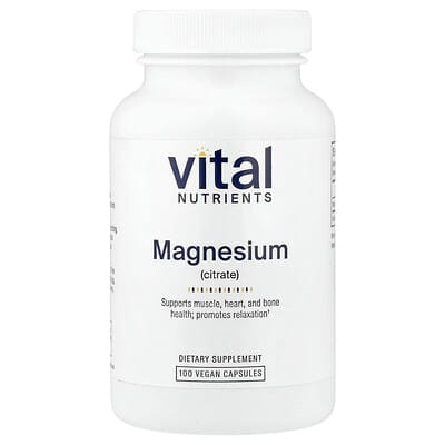 Magnesium Citrate, 100 Vegan Capsules (150 mg per Capsule)