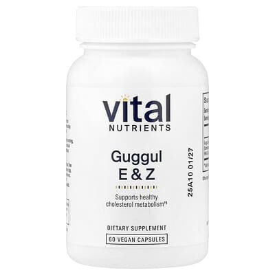 Vital Nutrients Guggul E & Z, 60 веганских капсул (37.5 mg на капсулу)