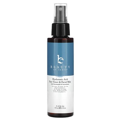 Beauty By Earth Тоник и мист для лица с гиалуроновой кислотой, 4.5 fl oz (133 ml)