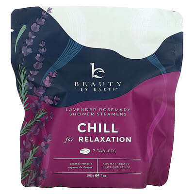 Бомбочки для душа Chill for Relaxation, Lavender Rosemary, 7 шт, 7 oz