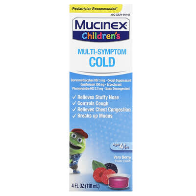 Детское средство от простуды Mucinex, Very Berry, 4 fl oz (118 ml)