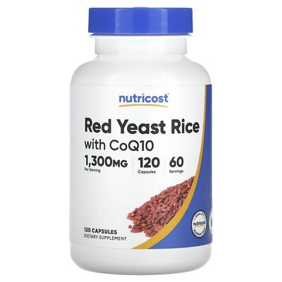 Nutricost Красный дрожжевой рис с CoQ10, 120 капсул