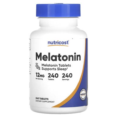 Мелатонин Nutricost, 12 mg, 240 таблеток