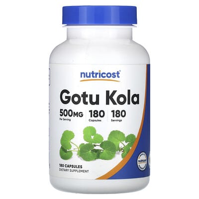Gotu Kola, 500 mg, 180 капсул