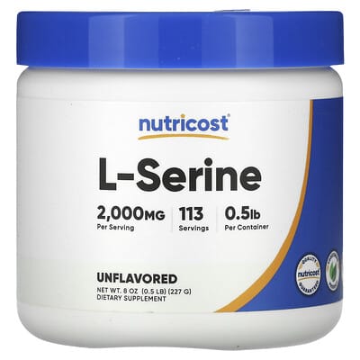 Порошок L-Serine, без вкуса, 227 g